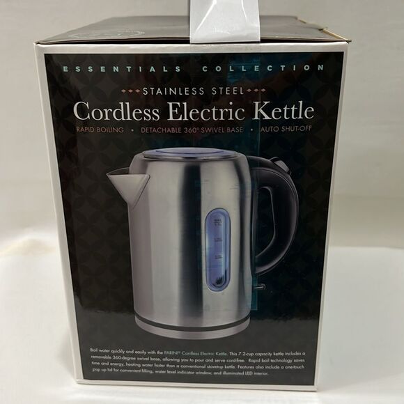 Cordless Electric Kettle Stainless Steel Auto Shut Off Rapid Boiling New - Picture 3 of 6